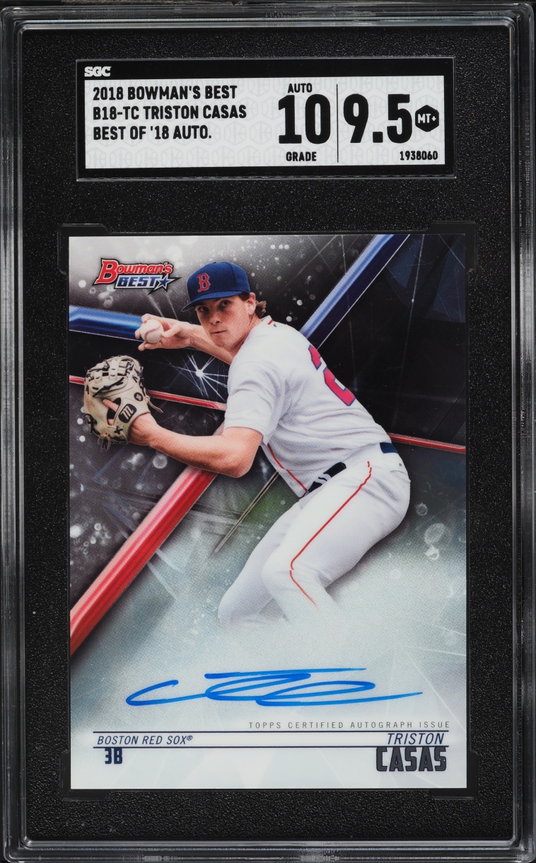 2018 Bowman's Best Of '18 Triston Casas PROSPECT AUTO #B18-TC SGC 9.5 MINT+