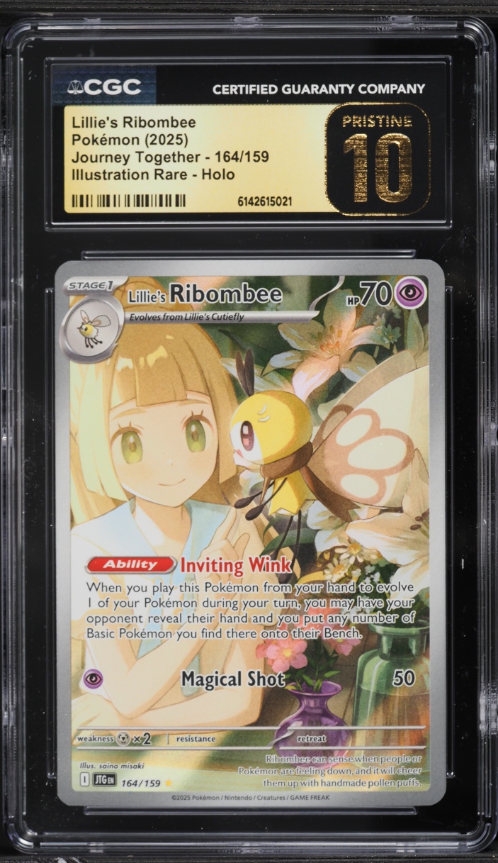 2025 Pokemon Scarlet & Violet Journey Together IR Lillie's Ribombee #164 CGC 10 PRISTINE