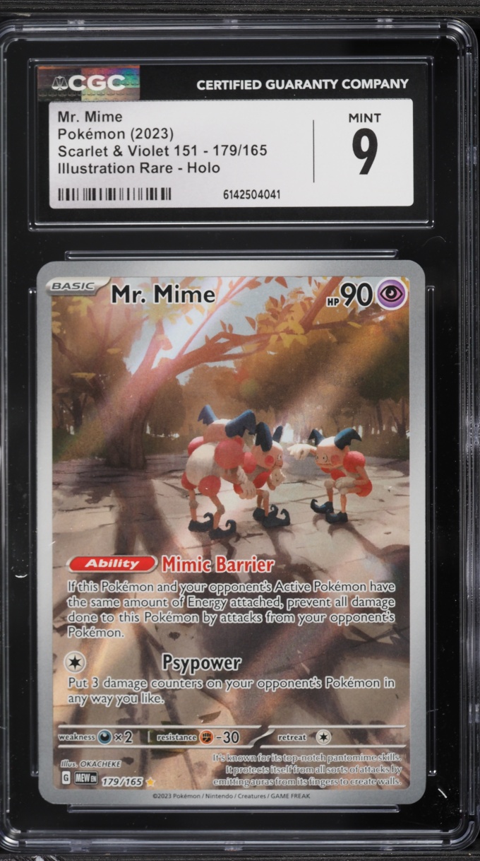 2023 Pokemon Scarlet & Violet 151 IR Mr. Mime #179 CGC 9 MINT
