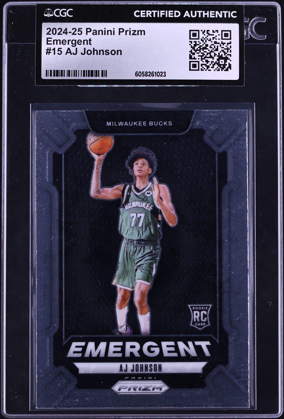 2024 Panini Prizm Emergent AJ Johnson ROOKIE #15 CGC AUTH on Fanatics ...