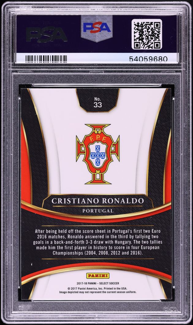 2017 Select Soccer Cristiano Ronaldo #33 PSA 10 GEM MINT