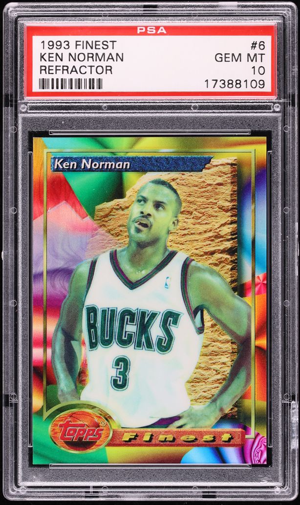 1993 Finest Refractor Ken Norman #6 PSA 10 GEM MINT