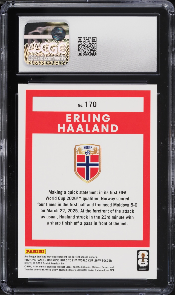 2025 Donruss FIFA World Cup Maze Erling Haaland #170 CGC 9.5 MINT+
