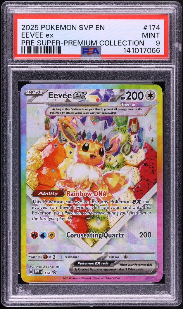 2025 Pokemon SV Promo Prismatic Evolutions Super Premium Full Art Eevee ex #174 PSA 9 MINT