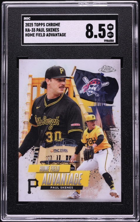 2025 Topps Chrome Home Field Advantage Paul Skenes #HA-35 SGC 8.5 NM-MT+