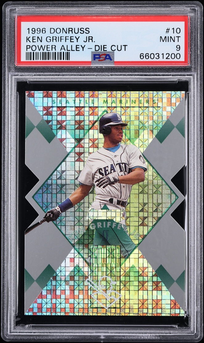 1996 Donruss Power Alley Die-Cut Ken Griffey Jr. /5000 #10 PSA 9 MINT