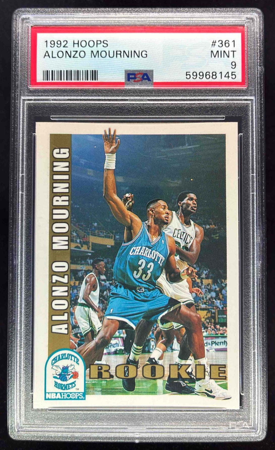 1992 Hoops Alonzo Mourning ROOKIE #361 PSA 9 MINT on Fanatics Collect