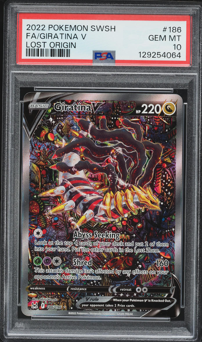 2022 Pokemon Sword & Shield Lost Origin Alt Art Giratina V #186 PSA 10 GEM MINT