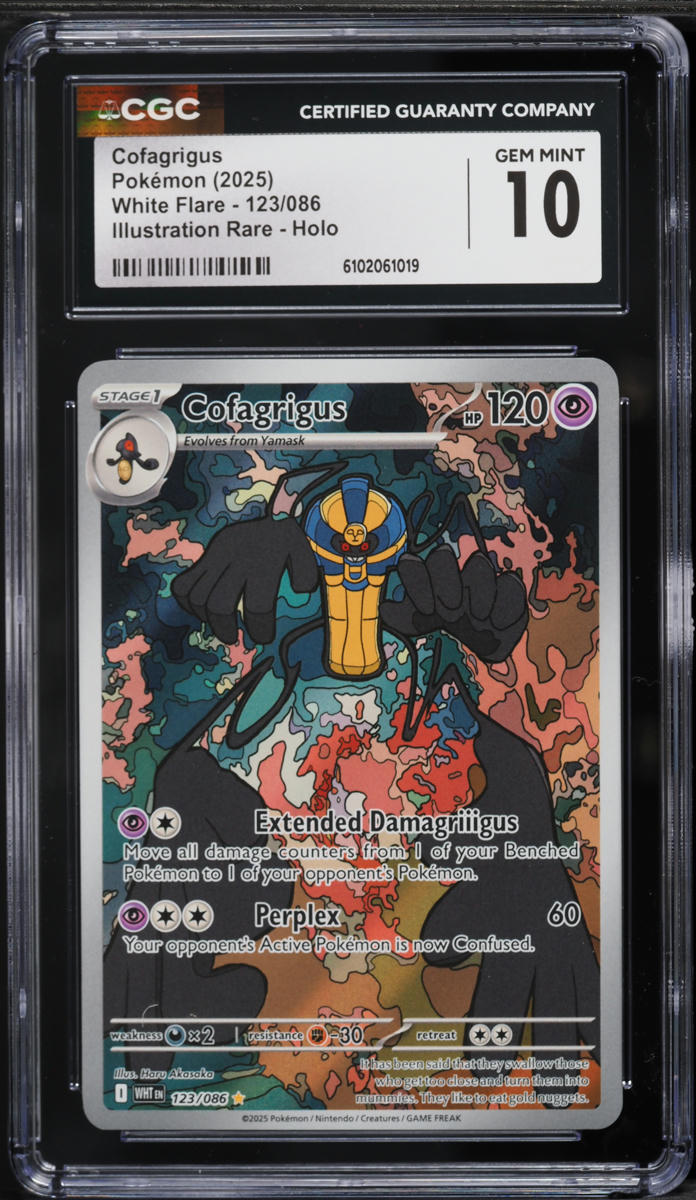 2025 Pokemon Scarlet & Violet White Flare IR Cofagrigus #123 CGC 10 GEM MINT