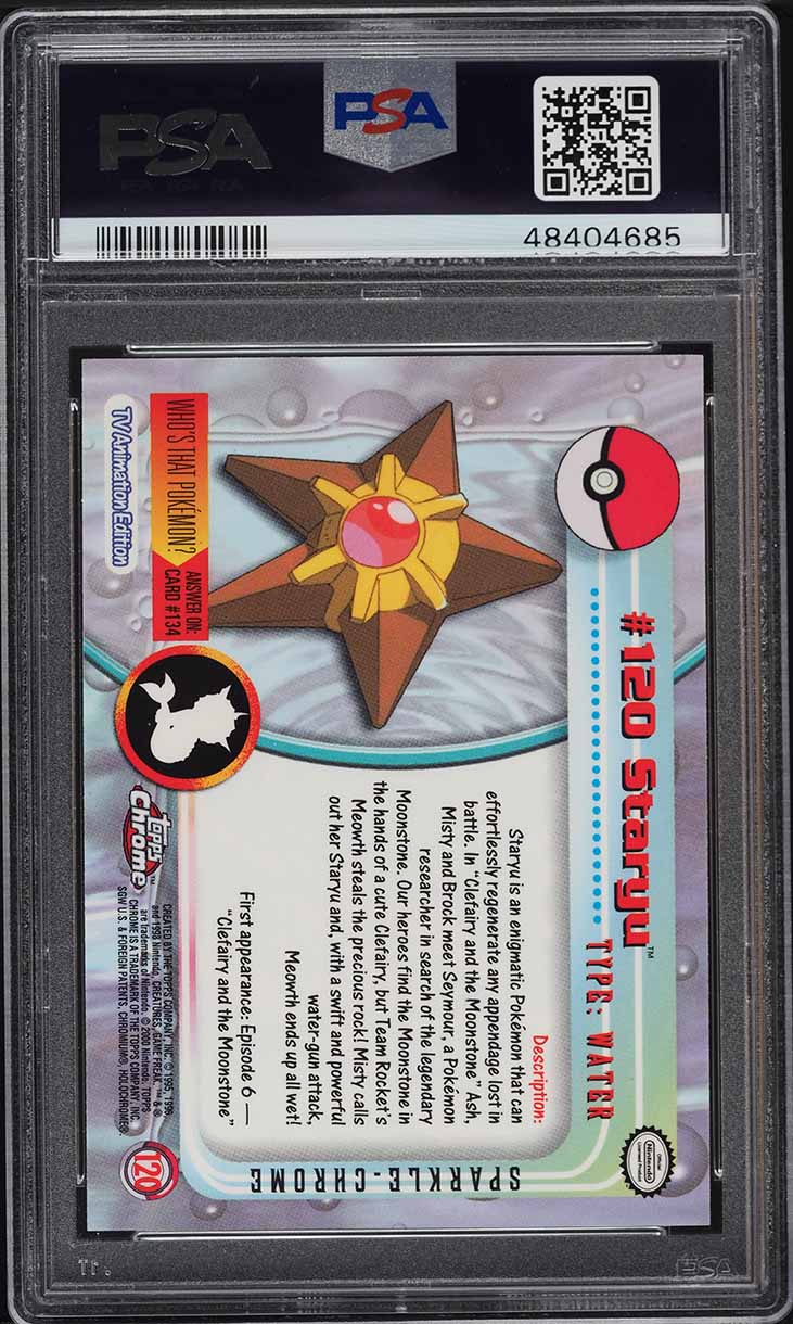 2000 Pokemon Topps Chrome Series 2 Sparkle Staryu #120 PSA 10 GEM MINT