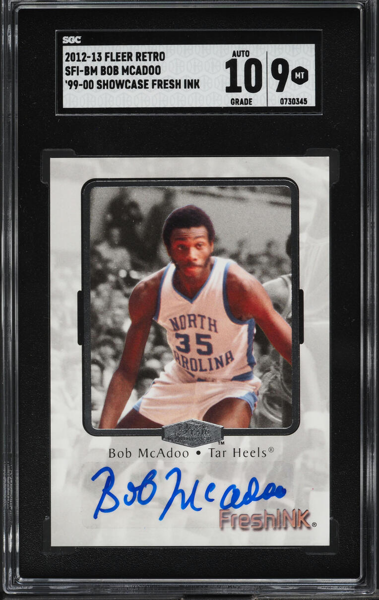 2012 Fleer Retro '99 Showcase Fresh Ink Bob McAdoo AUTO #SFI-BM SGC 9 MINT - Main Image