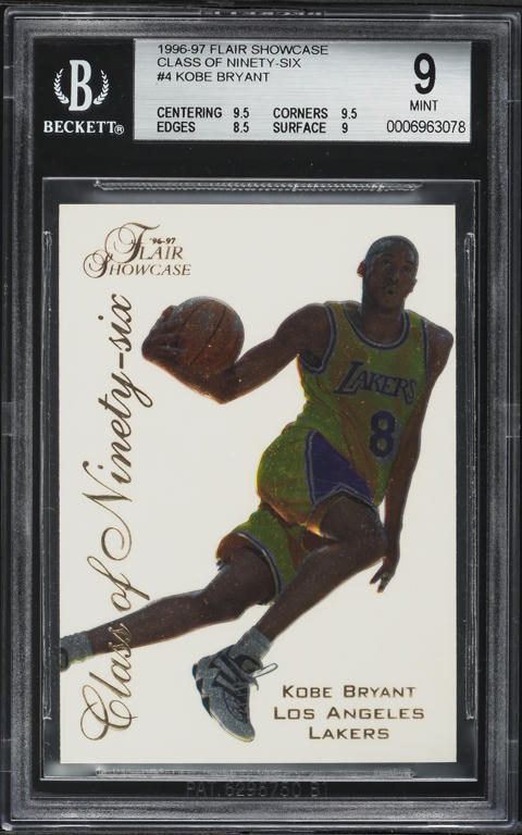 1996 Flair Showcase Class Of '96 Kobe Bryant ROOKIE #4 PSA 9 MINT