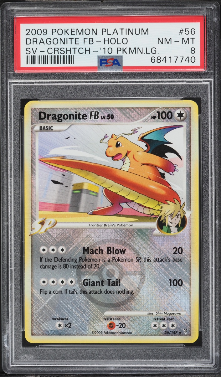 2009 Pokemon Platinum Supreme Victors League Holo Dragonite FB #56 PSA 8 NM-MT