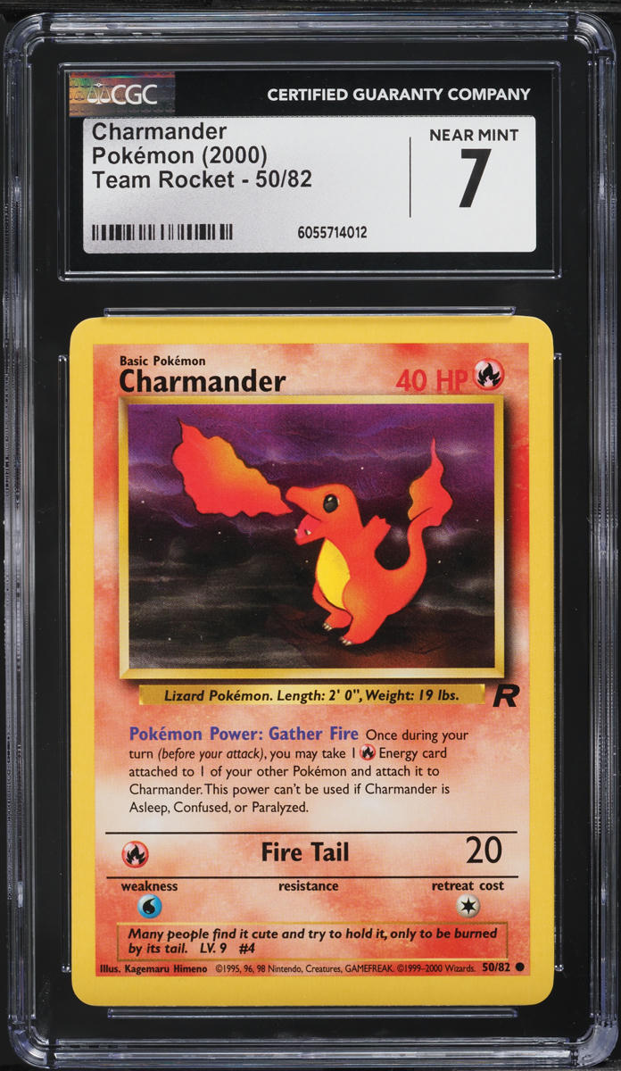 2000 Pokemon Team Rocket Charmander #50 CGC 7 NRMT