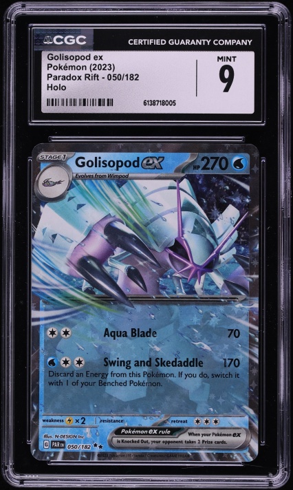 2023 Pokemon Scarlet & Violet Paradox Rift Holo Golisopod ex #50 CGC 9 MINT