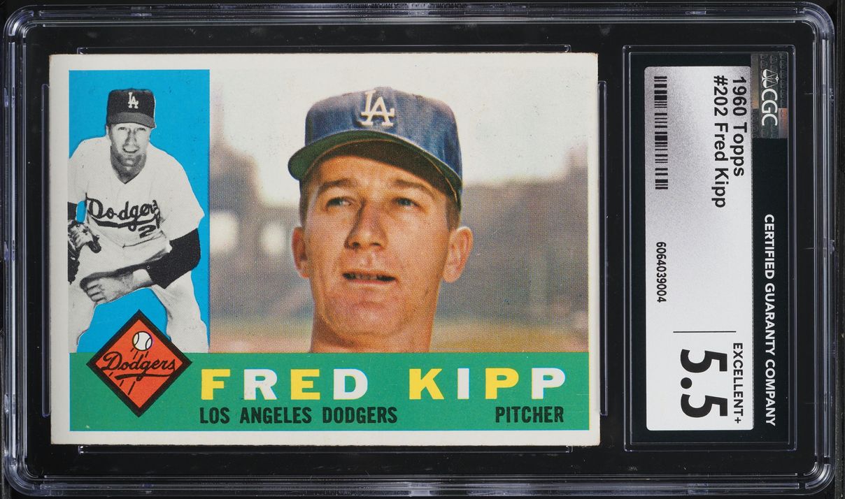 1960 Topps Fred Kipp #202 CGC 5.5 EX+