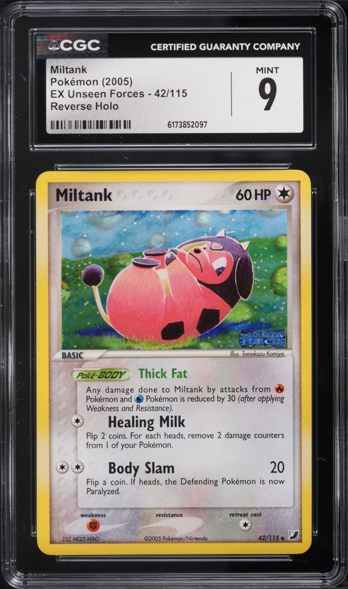 2005 Pokemon EX Unseen Forces Reverse Holo Miltank #42 CGC 9 MINT