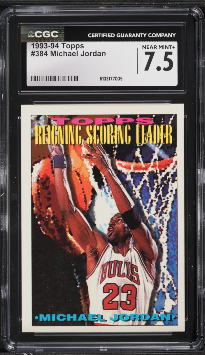 1993 Topps Basketball Michael Jordan #384 CGC 7.5 NRMT+