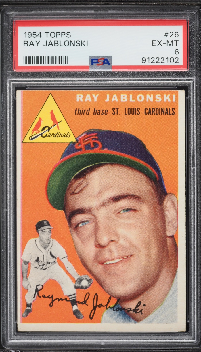 1954 Topps Ray Jablonski #26 PSA 6 EXMT