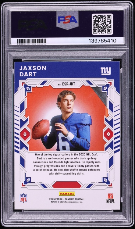 2025 Donruss The Elite Series Jaxson Dart ROOKIE #ESR-JDT PSA 9 MINT