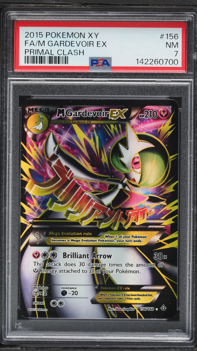 2015 Pokemon XY Primal Clash Full Art M Gardevoir EX #156 PSA 7 NRMT