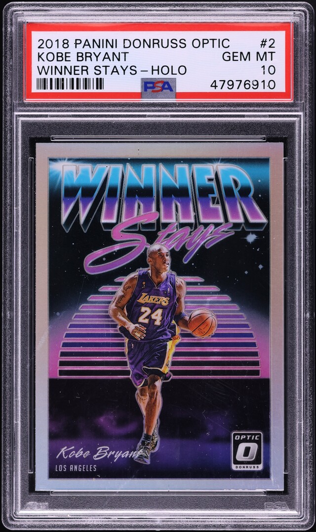 2018 Donruss Optic Winner Stays Holo Kobe Bryant #2 PSA 10 GEM MINT