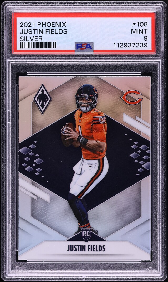 2021 Panini Phoenix Silver Justin Fields ROOKIE #108 PSA 9 MINT