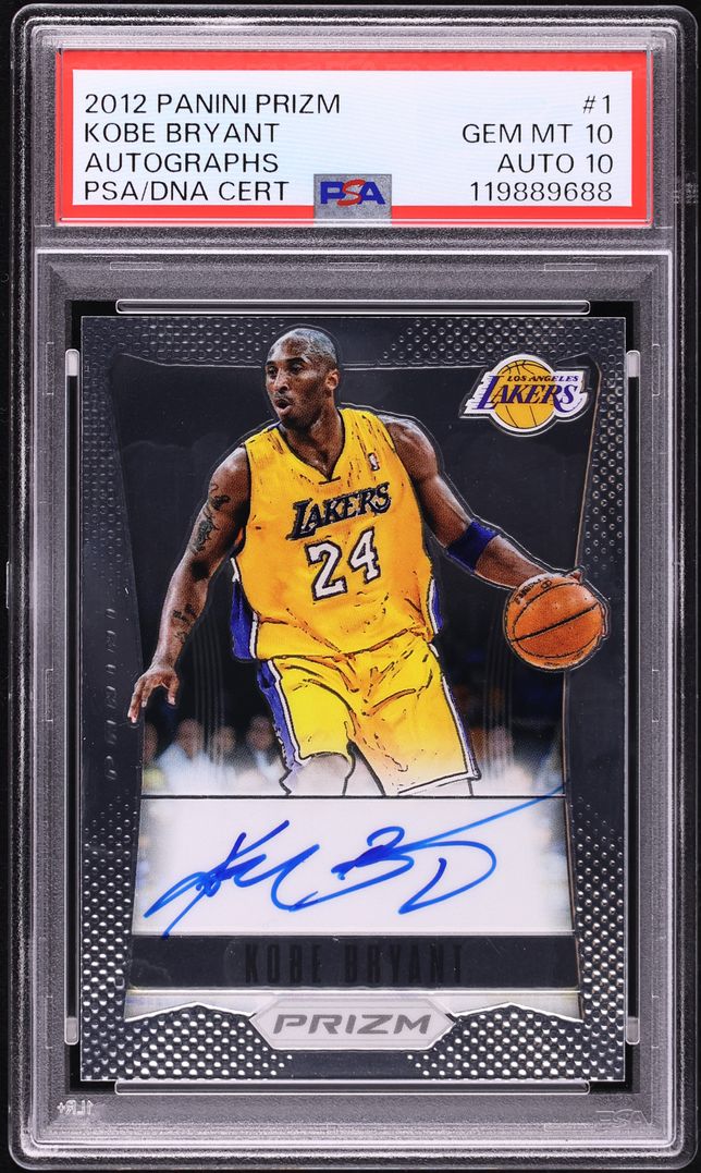 2012 Panini Prizm Kobe Bryant AUTO DNA 10 #1 PSA 10 GEM MINT