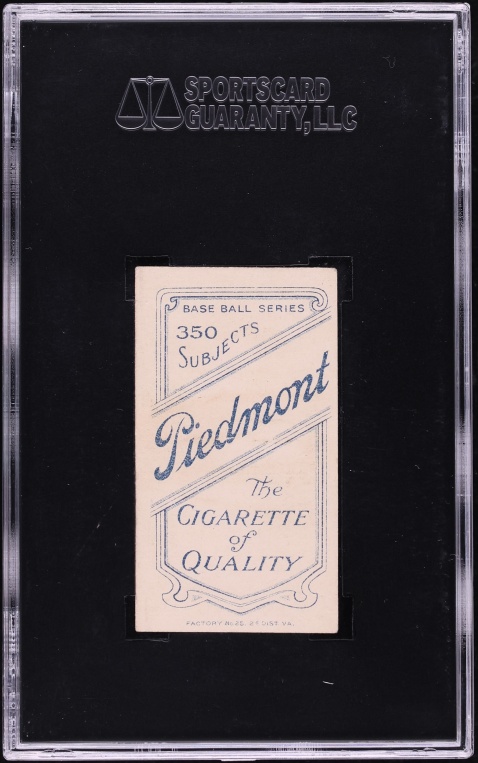 1909-11 T206 Paul Davidson PIEDMONT SGC 5.5 EX+