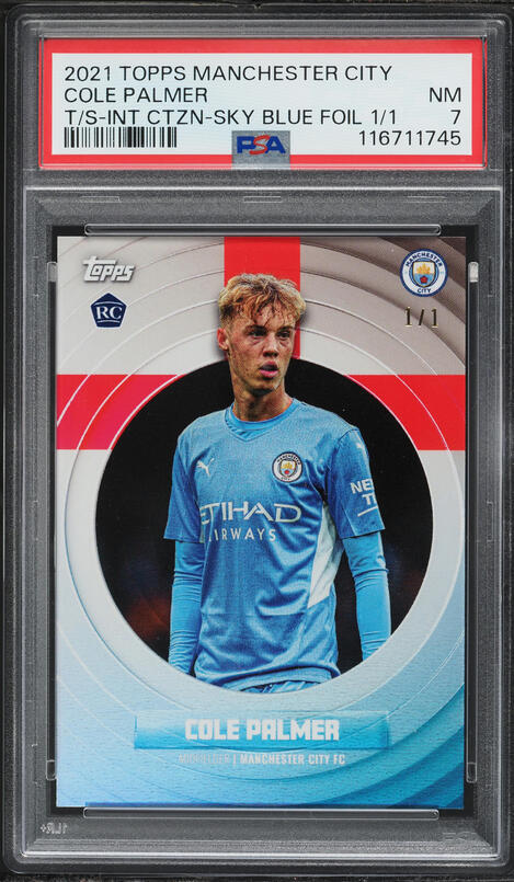 2021 Topps Stadium Club Chrome UEFA Black Cole Palmer ROOKIE AUTO