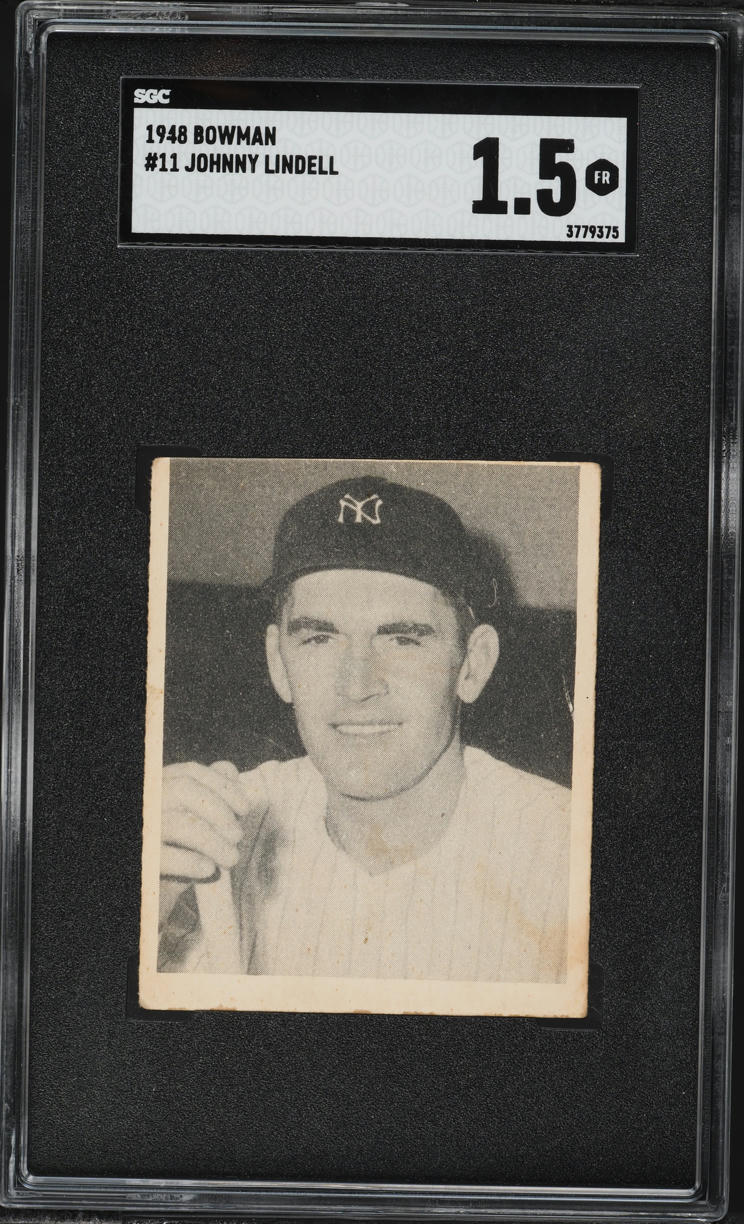 1948 Bowman Johnny Lindell #11 SGC 1.5 FR