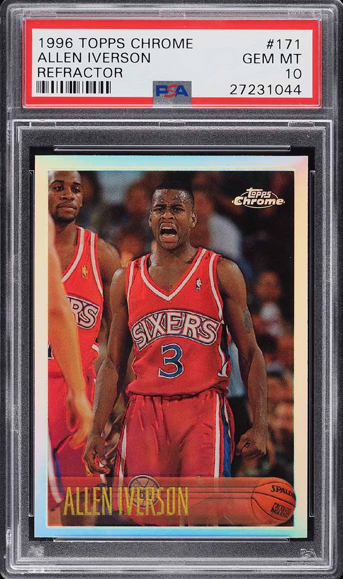 1996-97 Topps Chrome Refractor Allen Iverson #171 (RC)