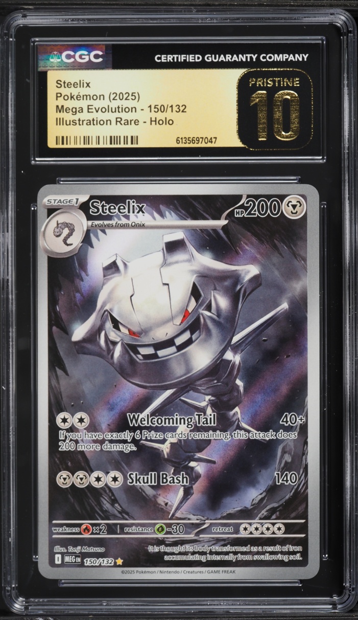 2025 Pokemon Mega Evolution IR Steelix #150 CGC 10 PRISTINE