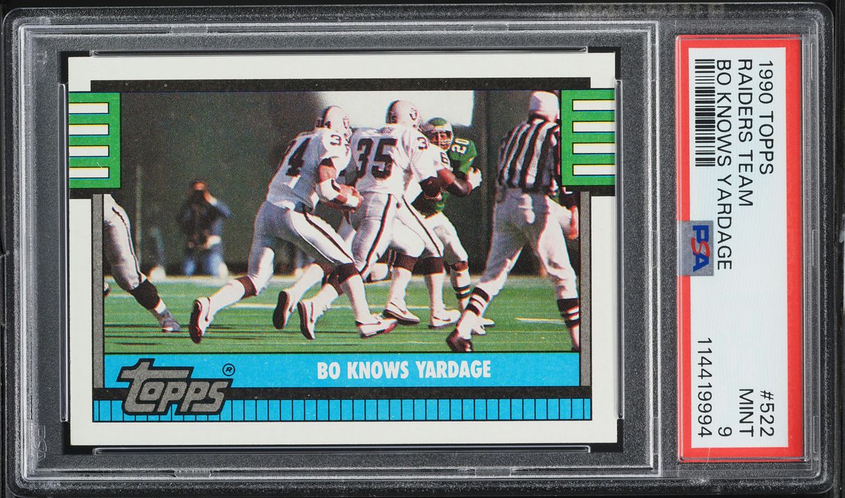 1990 Topps Raiders Team Bo Jackson #522 PSA 9 MINT