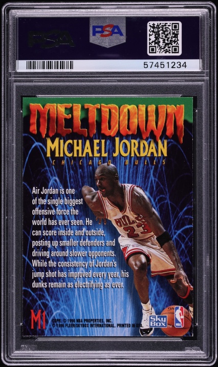 1995 Skybox Premium Meltdown Michael Jordan #M1 PSA 8 NM-MT