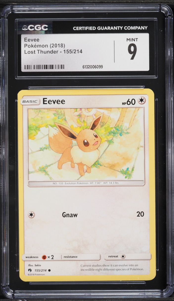 2018 Pokemon Lost Thunder Eevee #155 CGC 9 MINT