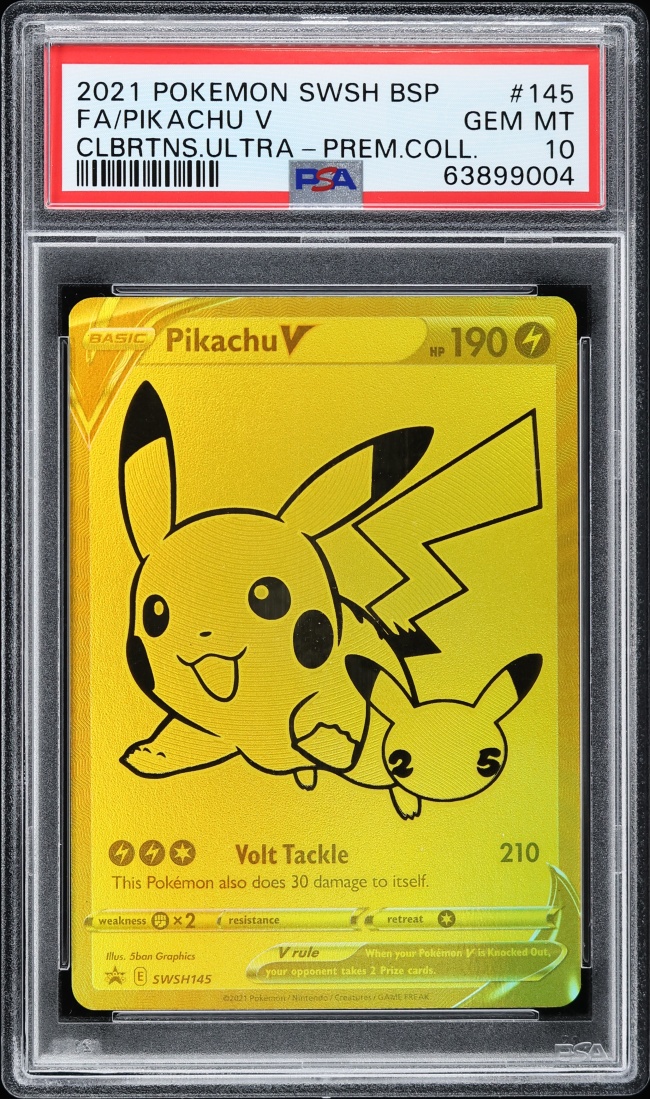 2021 Pokemon Sword & Shield Promo Ultra Premium Pikachu V #145 PSA 10 GEM MINT