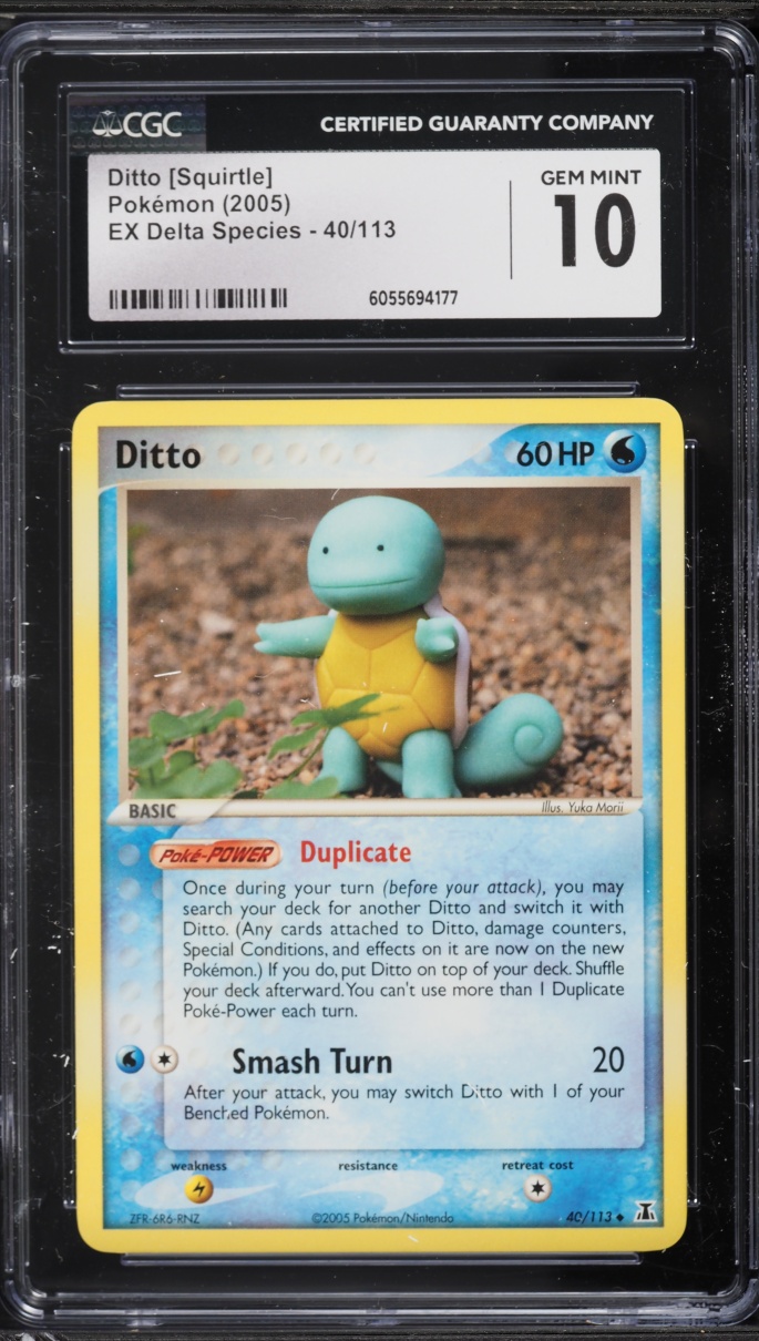 2005 Pokemon EX Delta Species Ditto Squirtle #40 CGC 10 GEM MINT