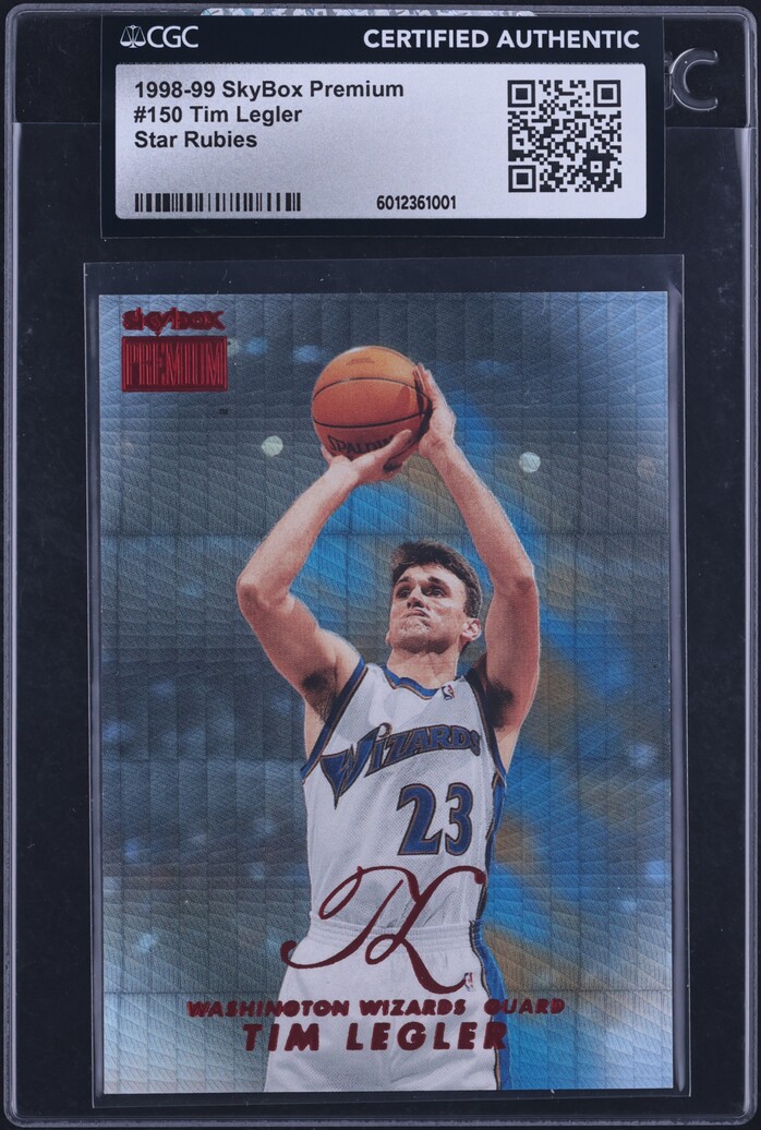 1998 Skybox Premium Star Rubies Tim Legler /50 #150 CGC AUTH