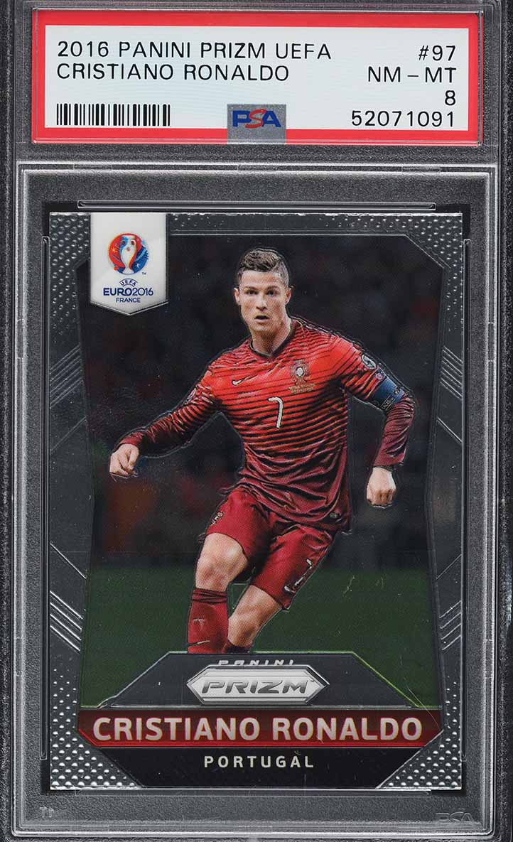 2016 Panini Prizm UEFA Cristiano Ronaldo #97 PSA 9 MINT on