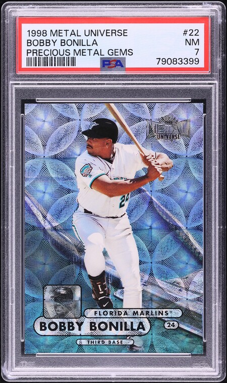 1998 Metal Universe Precious Metal Gems PMG Bobby Bonilla /50 #22 PSA 7 NRMT