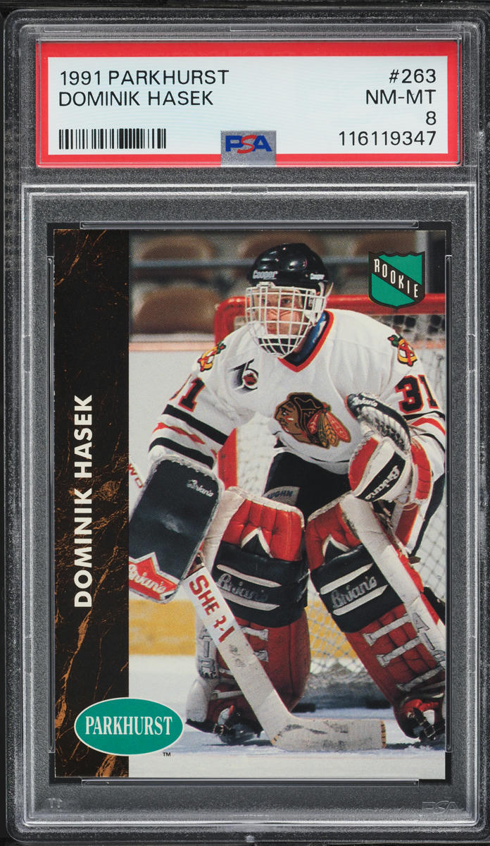 1991 Parkhurst Dominik Hasek ROOKIE #263 PSA 8 NM-MT