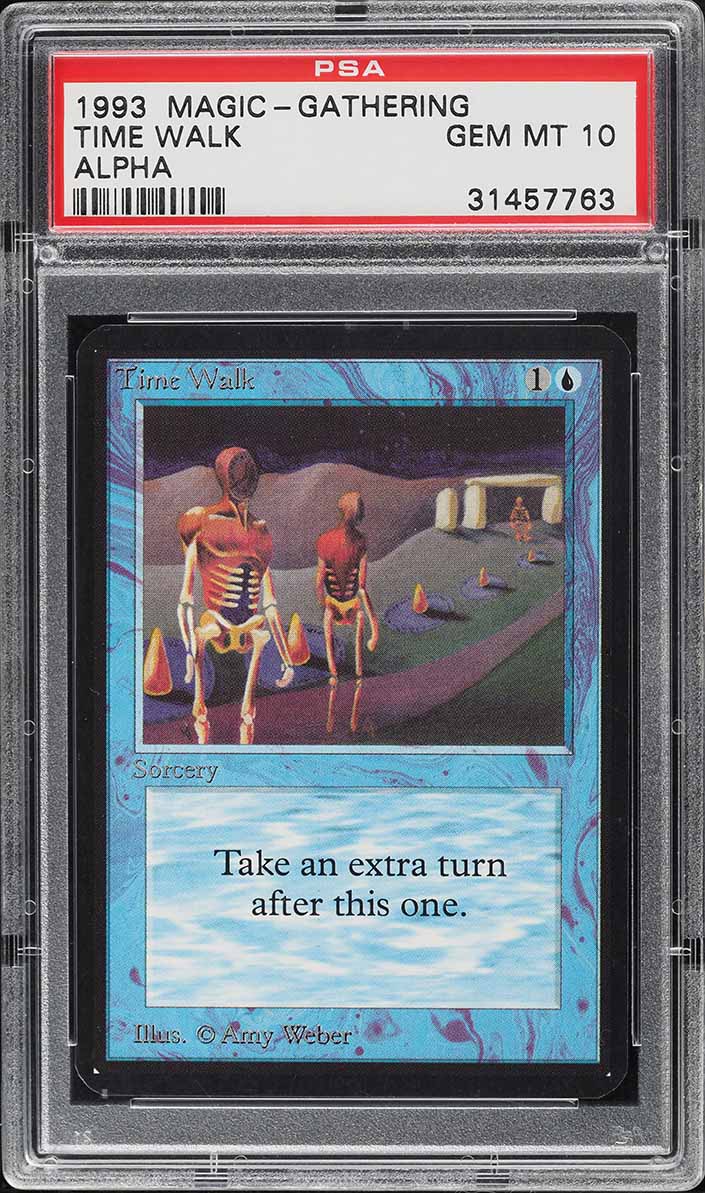 1993 Magic The Gathering MTG Alpha Time Walk PSA 10 GEM MINT on