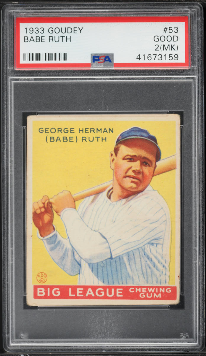 1933 Goudey Babe Ruth #53 PSA 2(mk) GD
