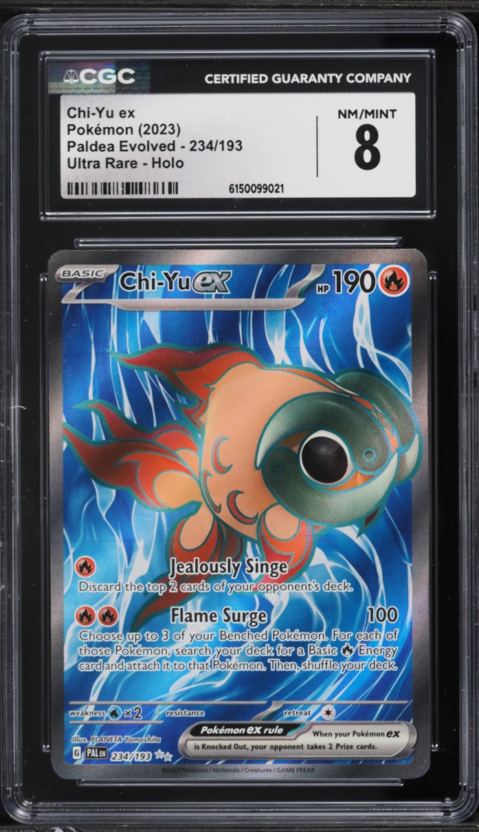2023 Pokemon Scarlet & Violet Paldea Evolved Full Art Chi-Yu EX #234 CGC 8 NM-MT