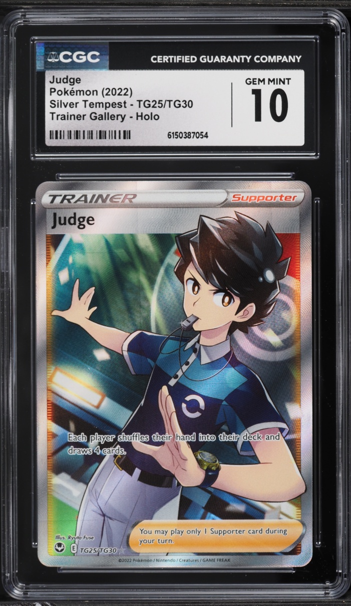 2022 Pokemon Sword & Shield Silver Tempest Full Art Judge #TG25 CGC 10 GEM MINT