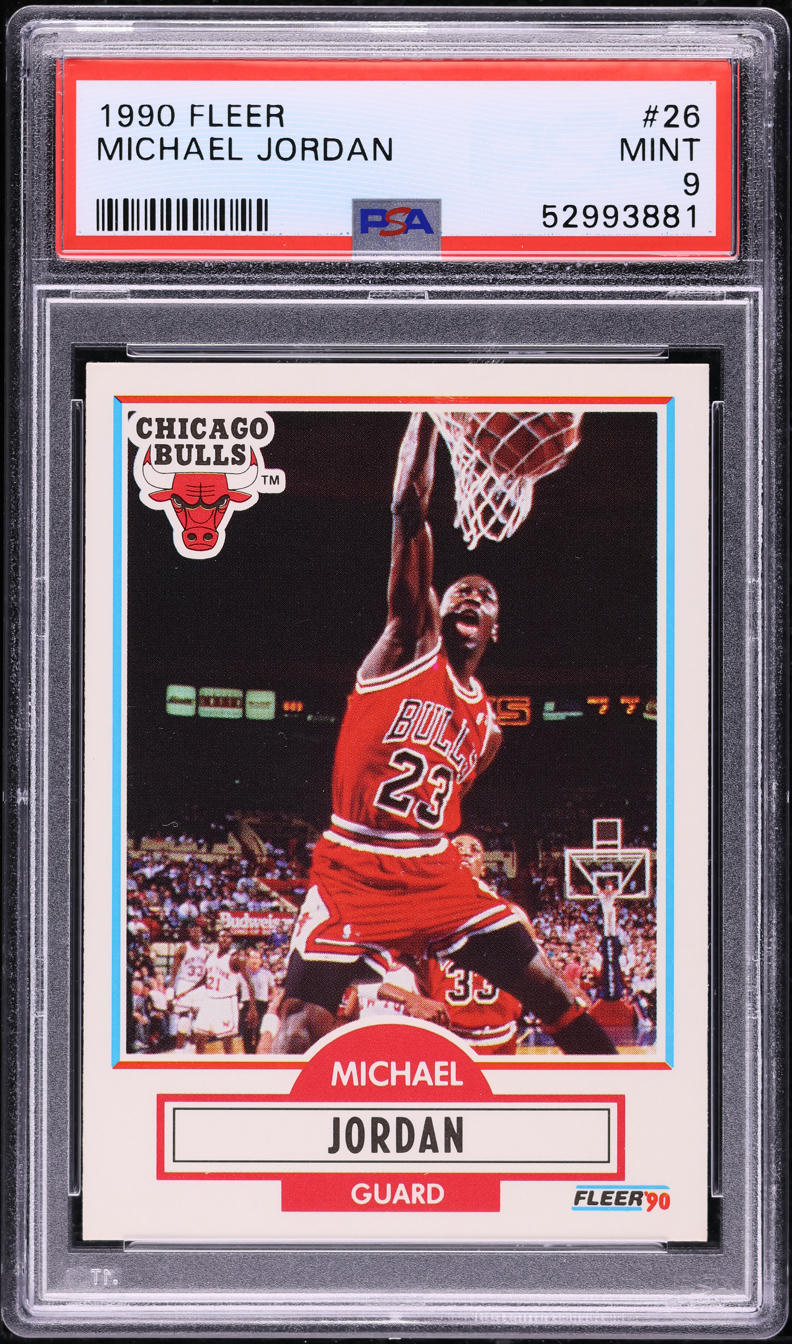 1990 Fleer Basketball Michael Jordan #26 PSA 9 MINT
