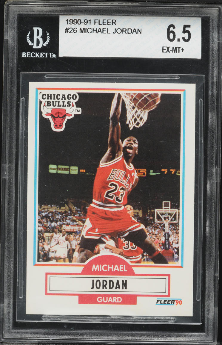 1990 Fleer Basketball Michael Jordan #26 BGS 6.5 EXMT+