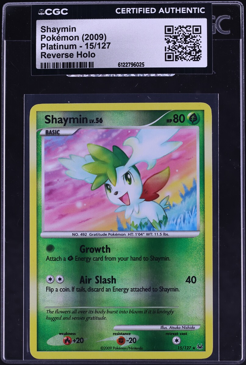 2009 Pokemon Platinum Reverse Holo Shaymin #15 CGC AUTH