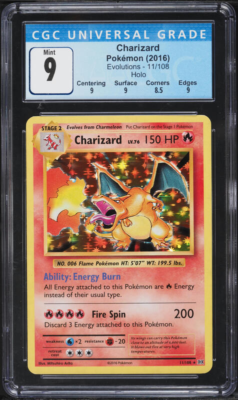 2016 Pokemon XY Generations Radiant Collection Charizard #RC5 BGS